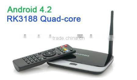 Factory EKB311 best-seller Quad Core Android 4.2 RK3188 CS918 Google HDMI Mini TV Box Media Player Display 2GB/8G