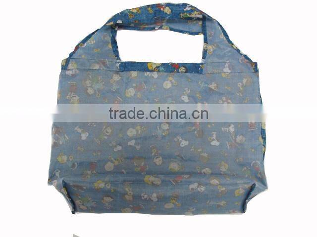 eco-friendly snopy family folding shopping bag 210D PU great capability shopping bags;Practical and durable shopping bag