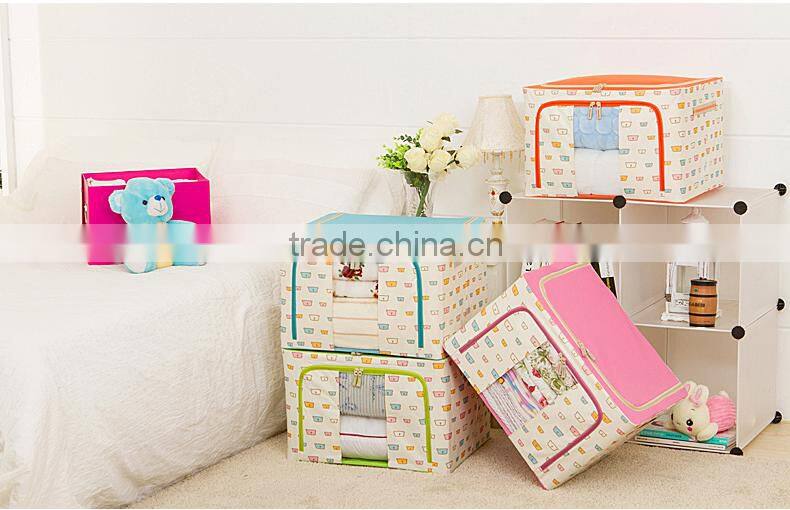 Eco friendly storage box;good quality custom printed foldable Oxford storage Box and Bin