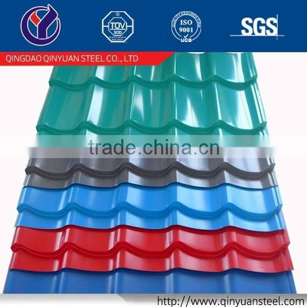 Color galvanized corrugated steel sheet with DX51D+Z Grade Mill Shandong stock