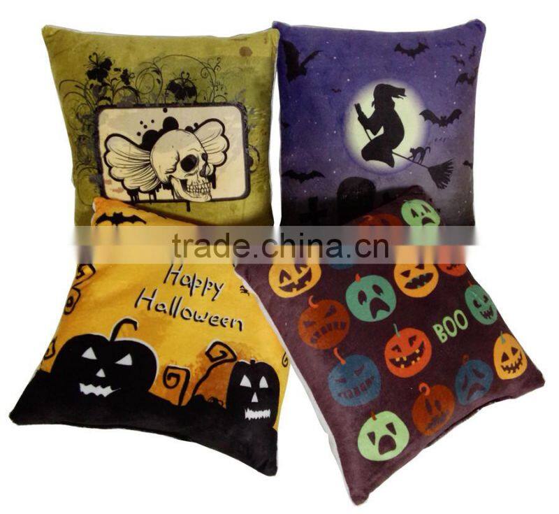 eco-friendly chair back support Halloween Digital printed pumpkin pillow for kid