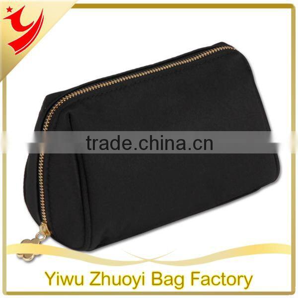 Black Fashion Brand Microfiber Cosmetic Bag In Simple Style