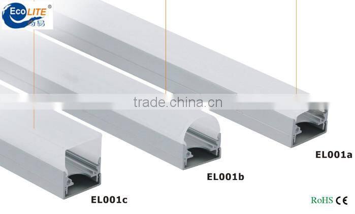 2015 IP67 milky 10mm PCP width waterproof linear aluminium led profile
