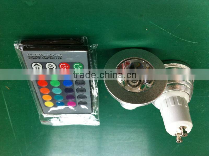 3w 12v led rgb dmx spotlight mr16 e27 gu10