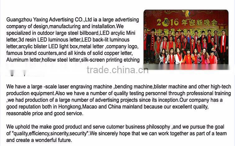 China factory high quality epoxy resin led alphabet light letter