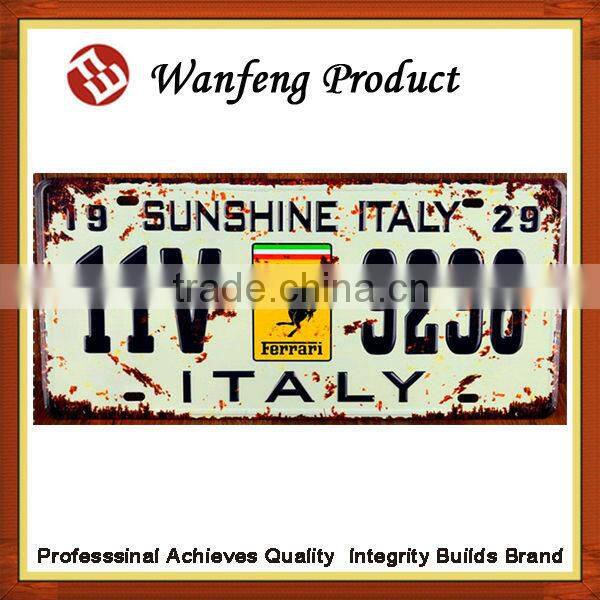 Customized wholesale license plate for car , moter licenses ,bicycle accessories