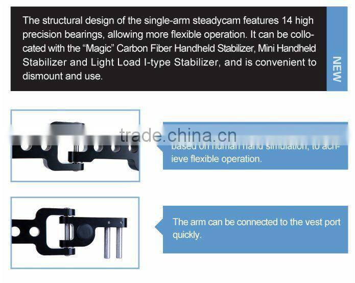 Wondlan Leopard III 1-5 KG Support System Carbon Steadicam Stabilizer +Single Arm +Vest