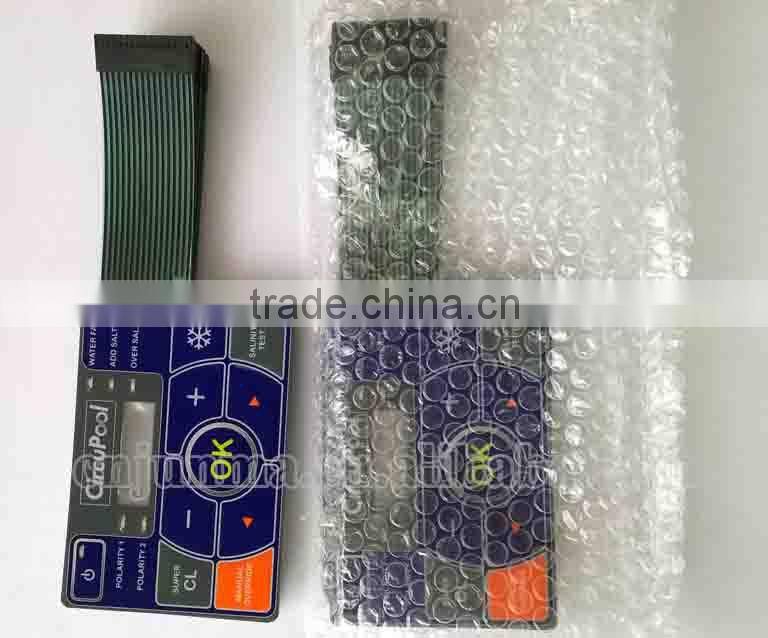 Hot selling custom self adhesive graphic overlay Plastic foil with LED keyboard