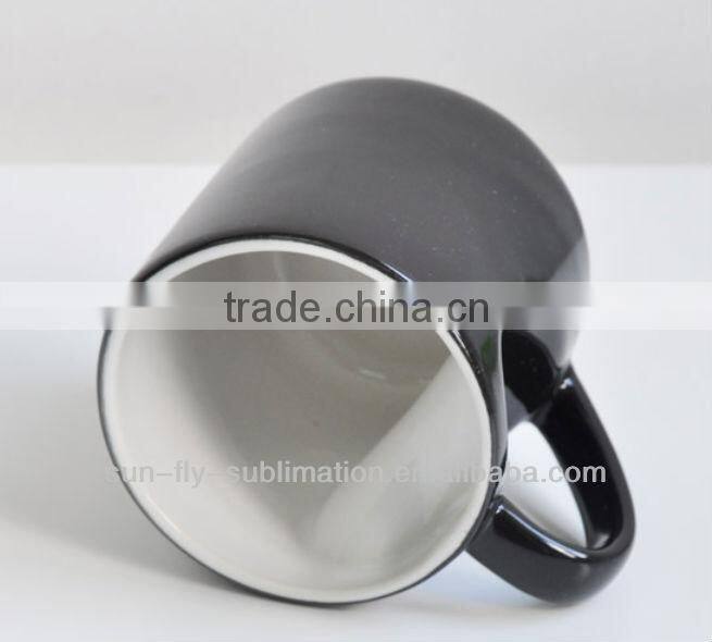 12oz color changing ceramic mug,blank mugs for sublimation printing,plain white ceramic mug