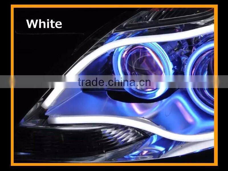 Dual Color White-Amber Switchback Headlight LED Tube Strip Light DRL Daytime Running Light & Turn Signal Lamp