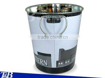 Galvanized tin beer bottle cooler holder