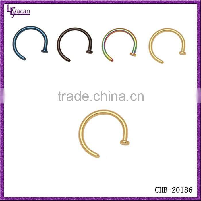 Fancy 316L Steel Body Jewelry Factory Nose Piercing Invisible Stud