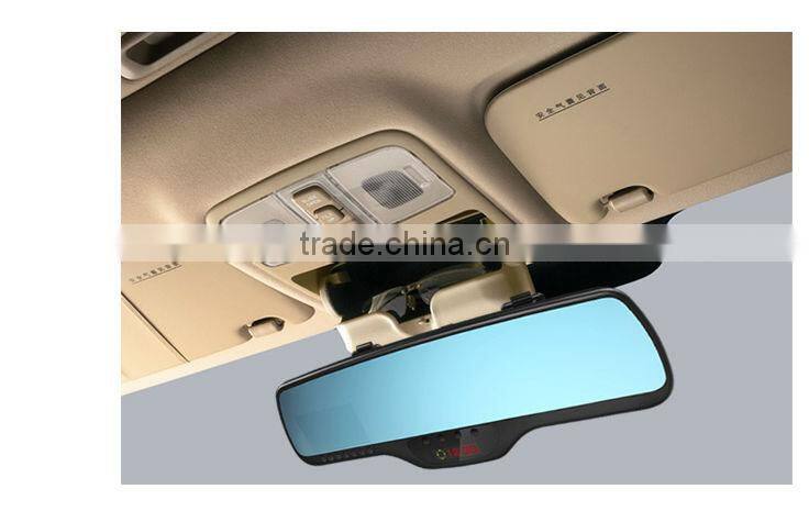 Novelty 140 Degree Wide Angle 2.7 inches Dual Lens Car Rearview mirror Camera DVR