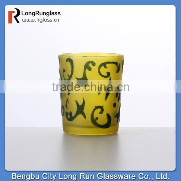 LongRun christmas ornament barware flocking print wine glasses