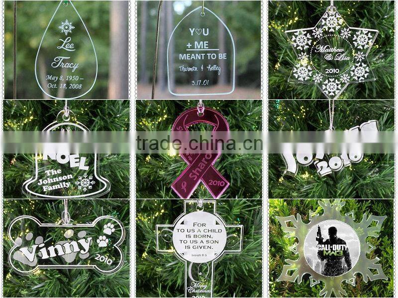 Sock Shaped Glass Kid's Ornament For Christmas Holiday Decoration