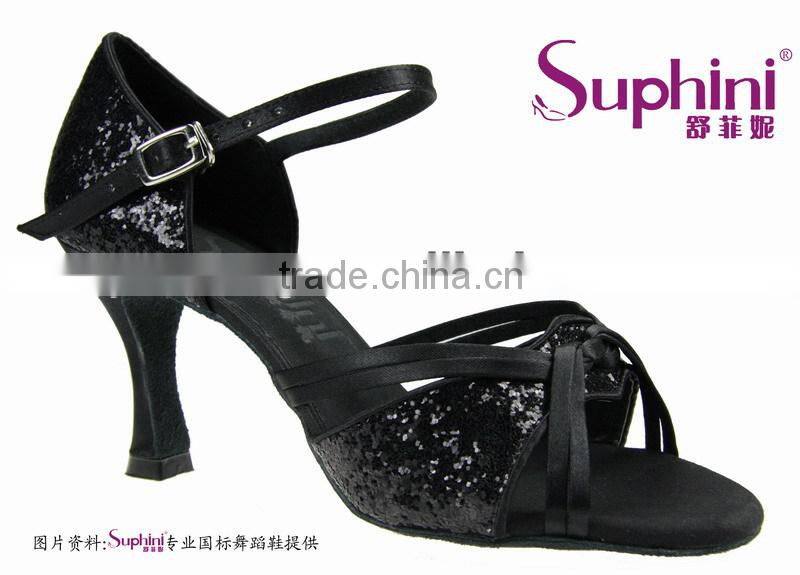 Elegance purple glitter women ballroom dance shoes