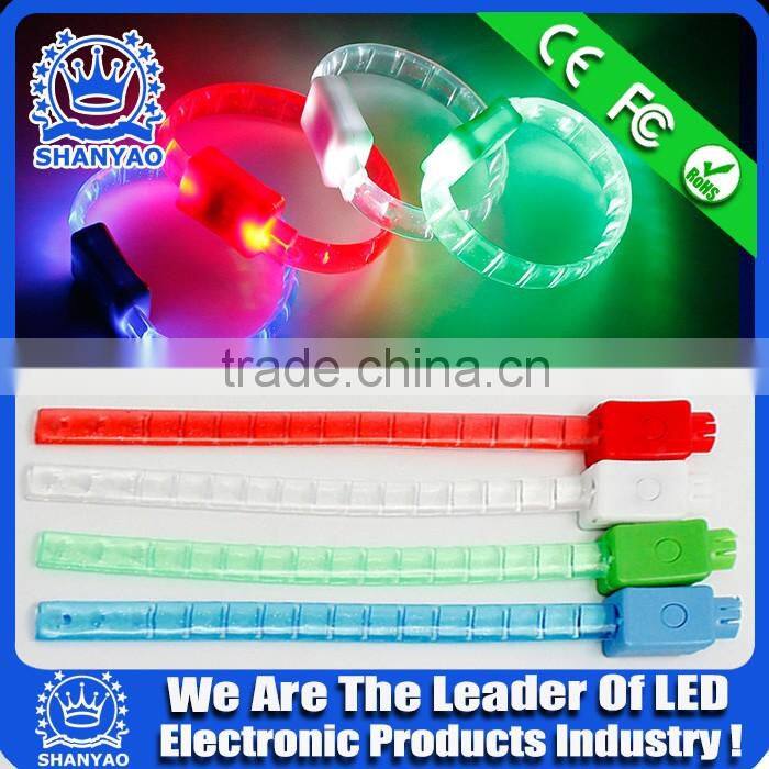 2016 Custom Sports Led Plastic Bracelet For Christmas Gift