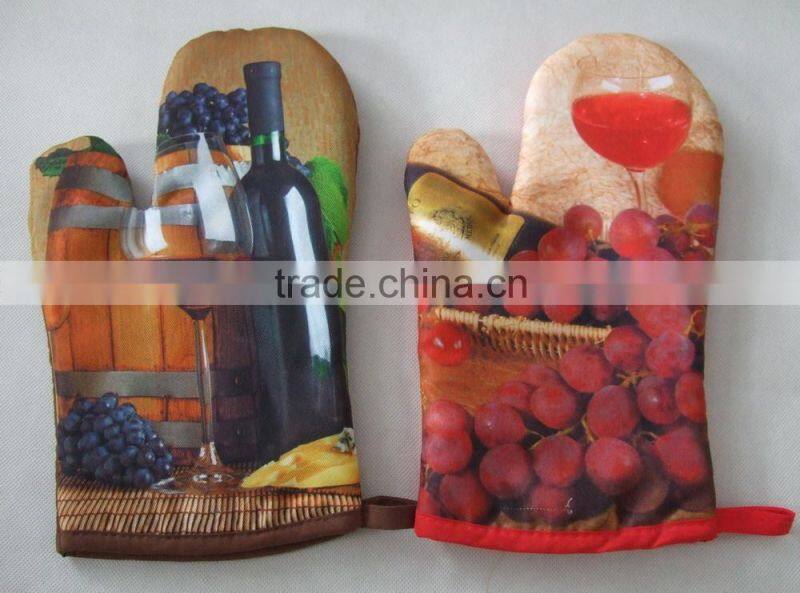 photo or digital printing polyester material oven mitten