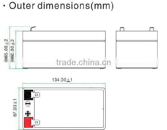 12v4ah maintenance free sealed lead acid storage battery for alarm system/accumulator manufacturer