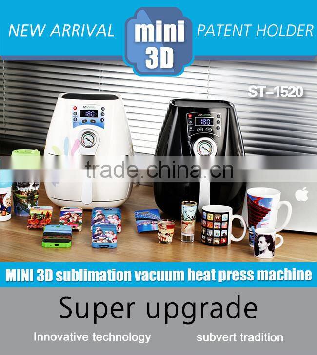 2014 New mini 3D sublimation vacuum heat press machine , shot glass mug printing machine for sale