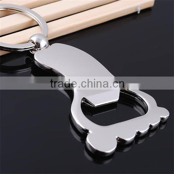 Key ring key holder metal key chain foot shaped bottle opener keychain