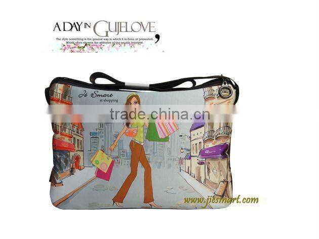 messenger bag flower sublimation printing artistic design