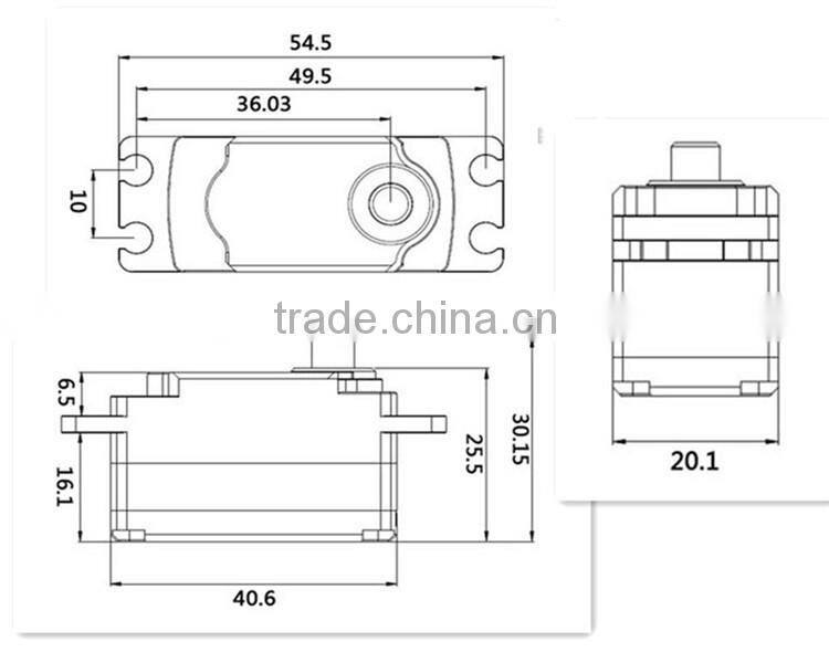 HB1106 11kg torque servo with brushless motor/low profile titanium gear servo/rc car servo