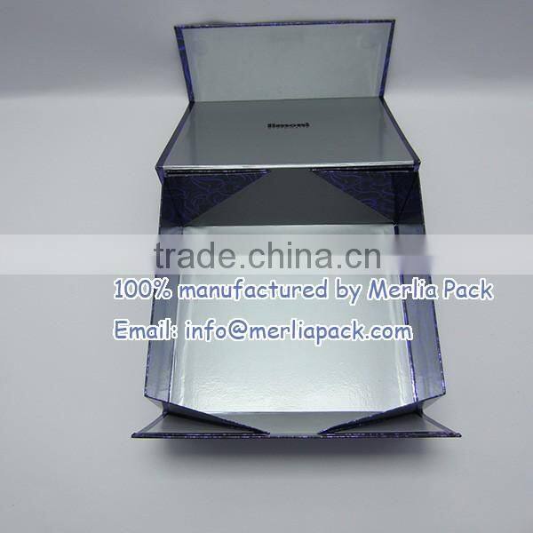 Smashbox Make Up School 2016 Cosmetics Boxes Fancy Paper Foldable Silver Foil Box