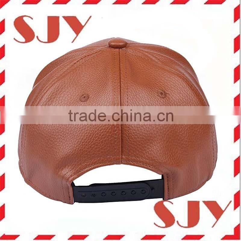 Blank wholesale men and women genuine leather snapback hat