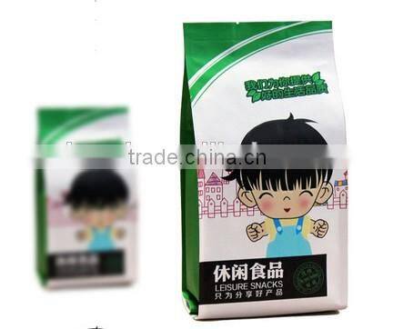 Best price stand up gusset Kraft paper bags for Snacks packaging