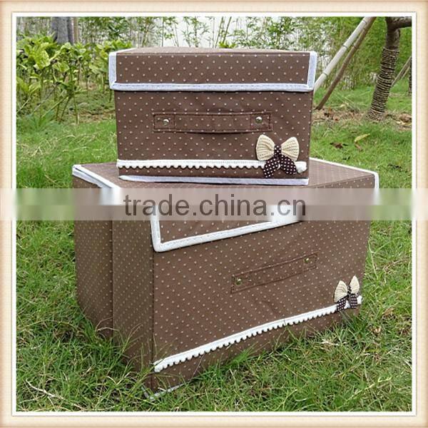 Sweet Bowknot non-woven collapsible storage box