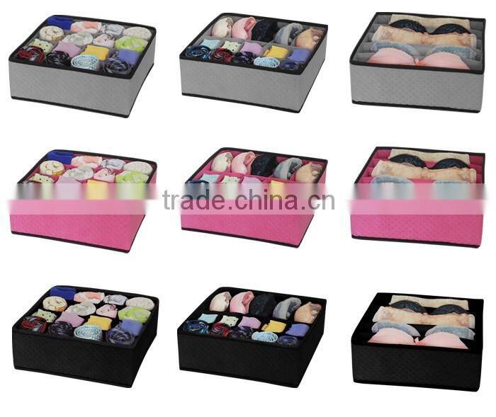Folding underware fancy makeup fabric storage box drawer
