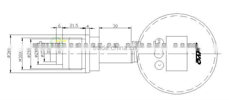 Digital sanitary gauge with big LED display