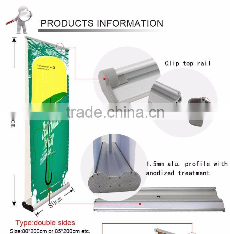 LinTEL double side aluminum roll up banner stand