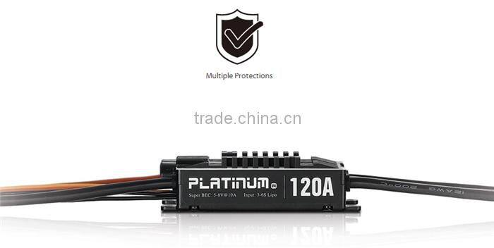 Hobbywing RC Aircraft System Platinum 120A V4 Brushless ESC Excellent Motor Speed Governing
