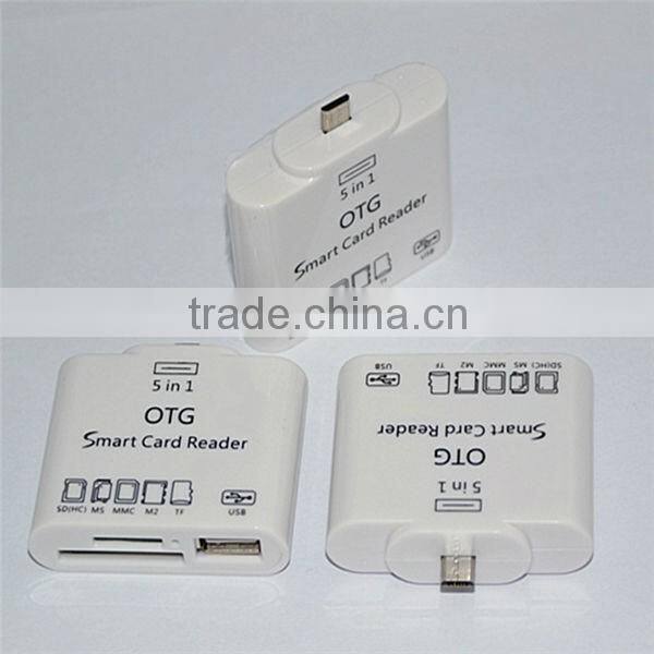 Multi function 5 in 1 OTG card reader Made in China