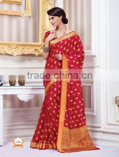 Red Kanchipuram Silk Trendy Saree