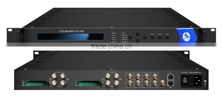 COL5844BN 4 Channels IP RF TV demodulator