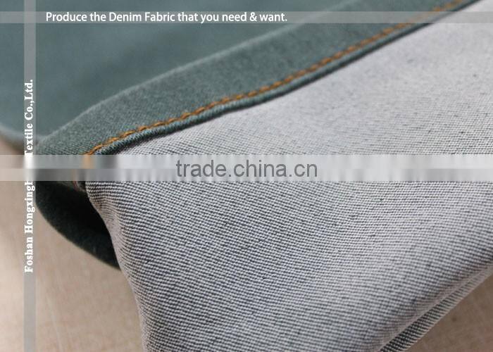 wholesale dark green stone washed denim fabric to Bengal