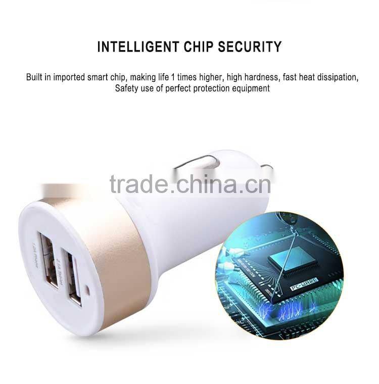2016 Hot selling Portable Double Micro USB Car Charger For Apple and Andriod Device