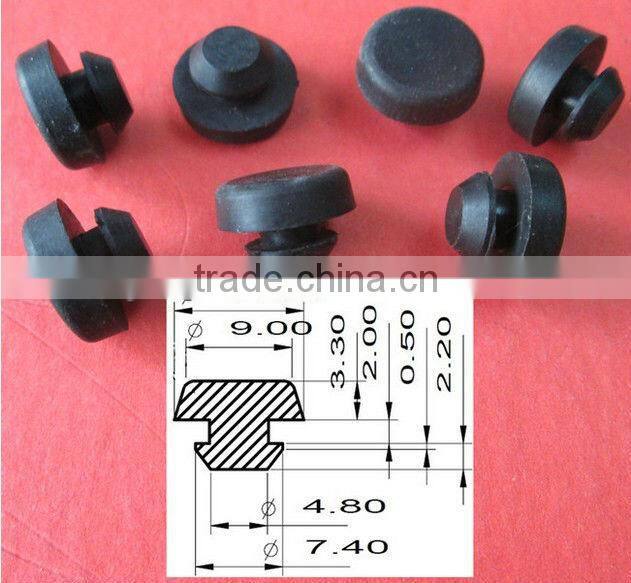 10ML 20ML ISO Standard Glass Vials Rubber Stopper Caps dustproof silicone rubber holes plug stopper cap