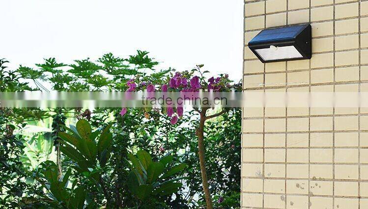 IP65 powerful solar motion sensor light solar wall lights solar fence lights with 38leds