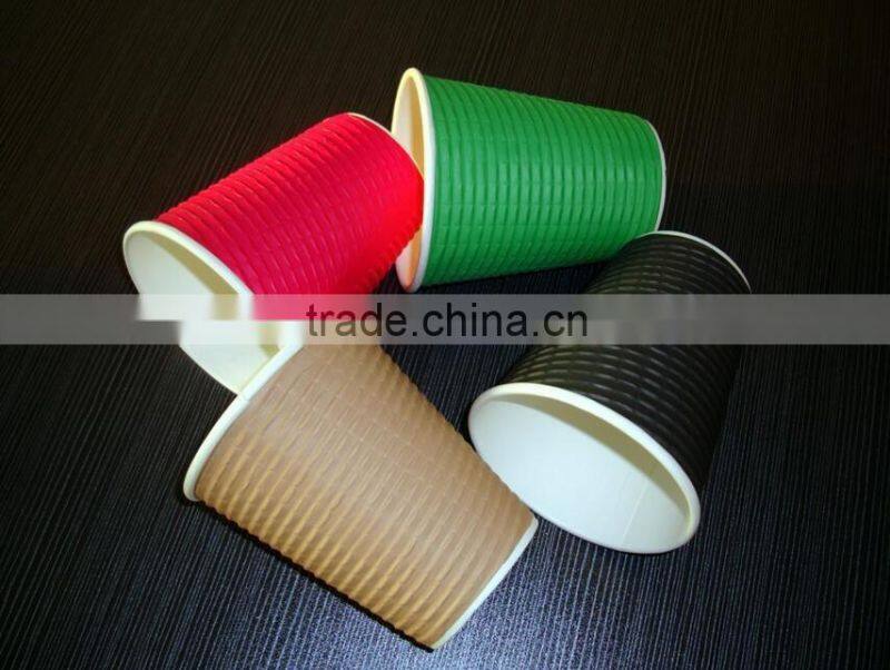 2016 new design with 8oz/10oz/12oz ripple wall paper coffee cups for hot drink from China