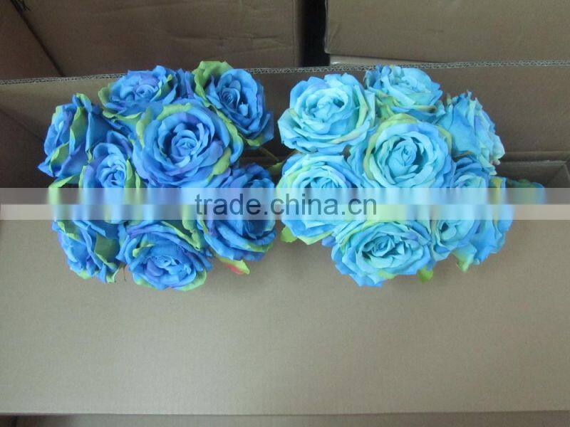 wedding silk flower bunch 8 roses