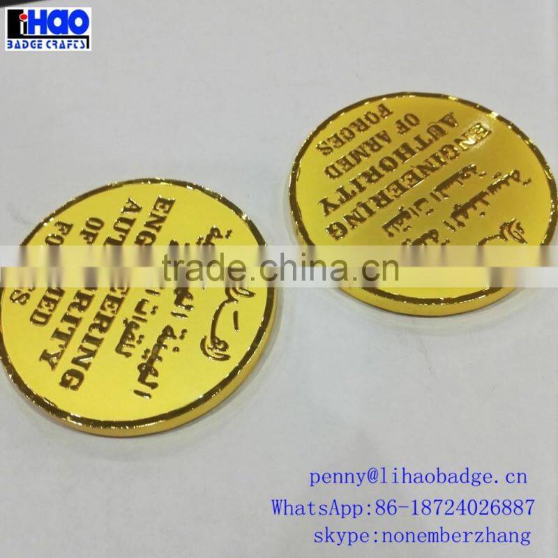 Good sell custom Iron or Brass Imitation design big Casino metal coin