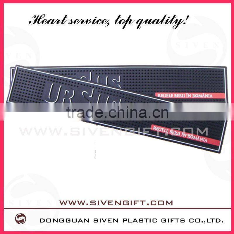 New 2D soft pvc custom soft bar mat for beer promotion