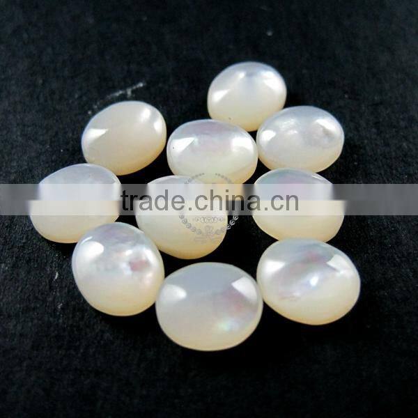 6x7mm tiny oval mother of pearl shell cabochon DIY supplies for earrings,rings findings 4120061