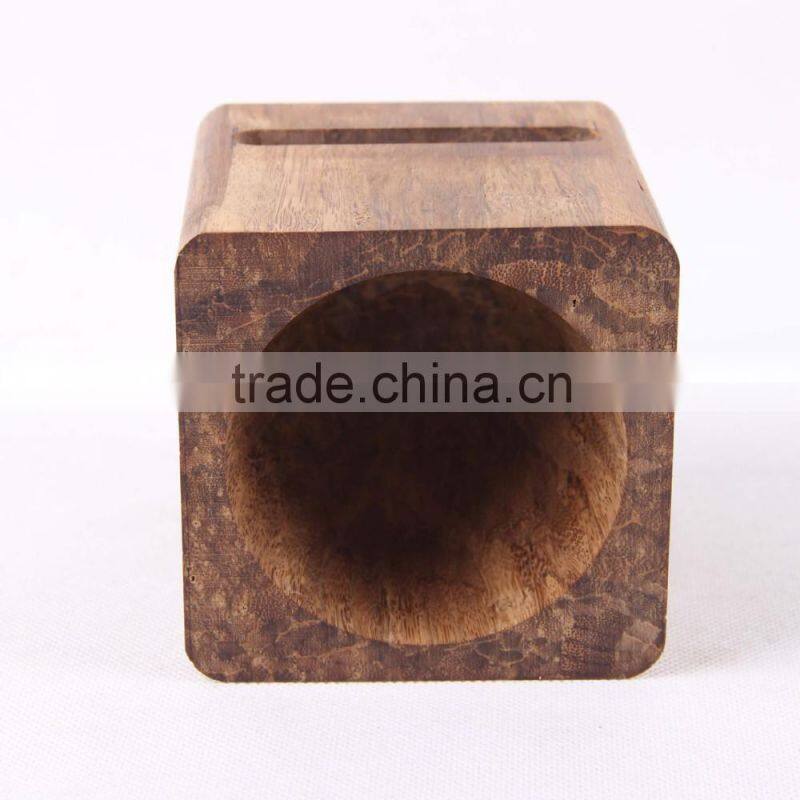 Mini wooden mobile phone loud-speaker