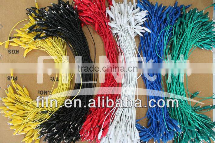 colourful iron battery alligator clip with wire