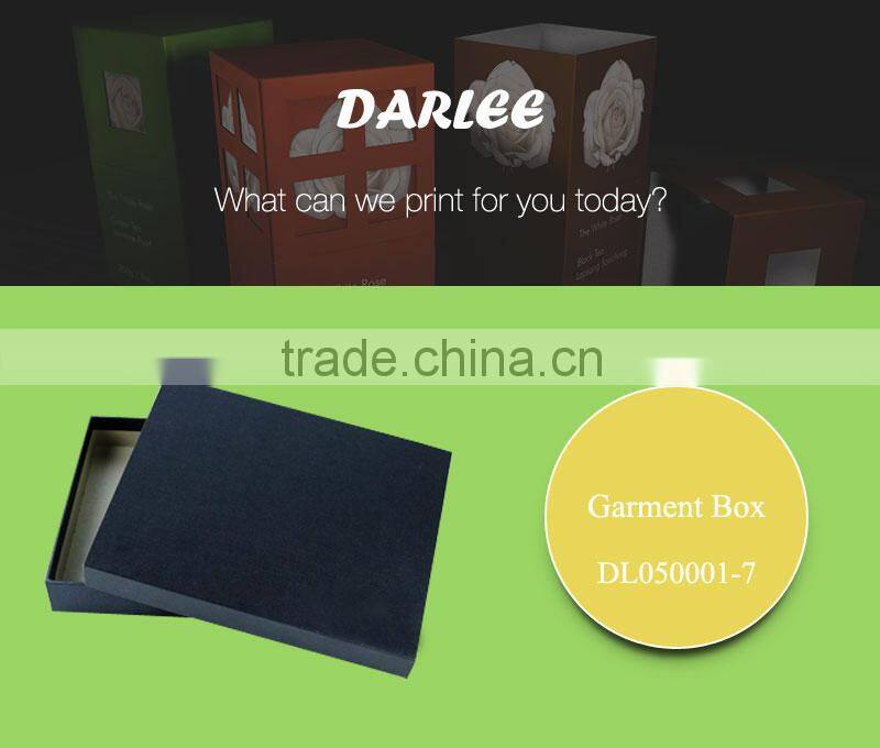 black luxury recycled rectangular clothing packaging box with lid